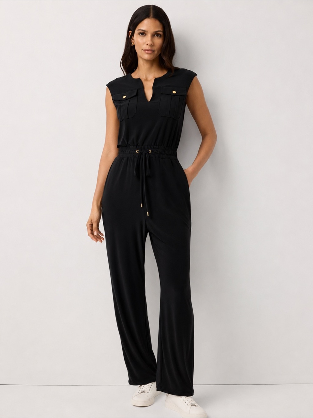 WHBM Sleeveless Utility Jumpsuit – Black – Size XL – NWT - $130 MRSP
